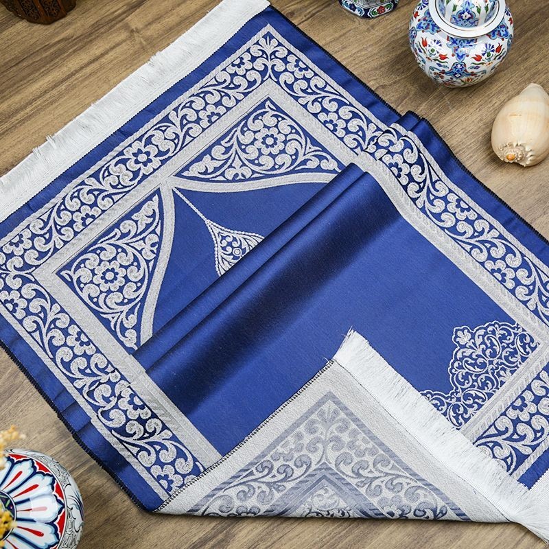 Hediyelik Rumi Desen Seccade - Lacivert 70x128 cm - 364 gr