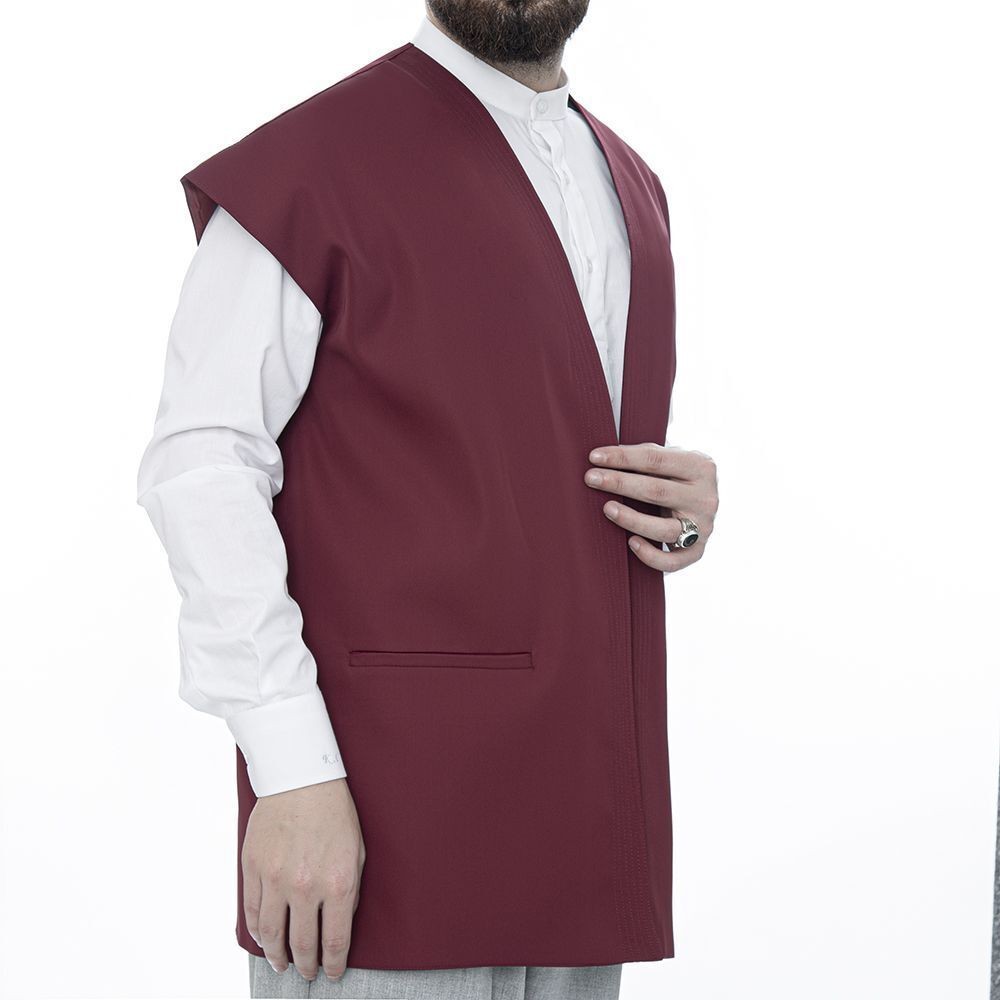 Kısa Haydari Yelek Bordo