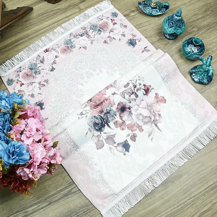 Lüks Hürrem Astarlı Seccade Pembe 70 x 117 cm - 600gr