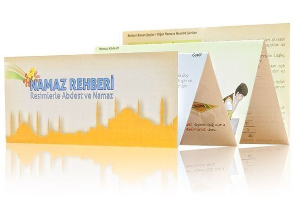 Katlanabilir Namaz Rehberi Kartelası