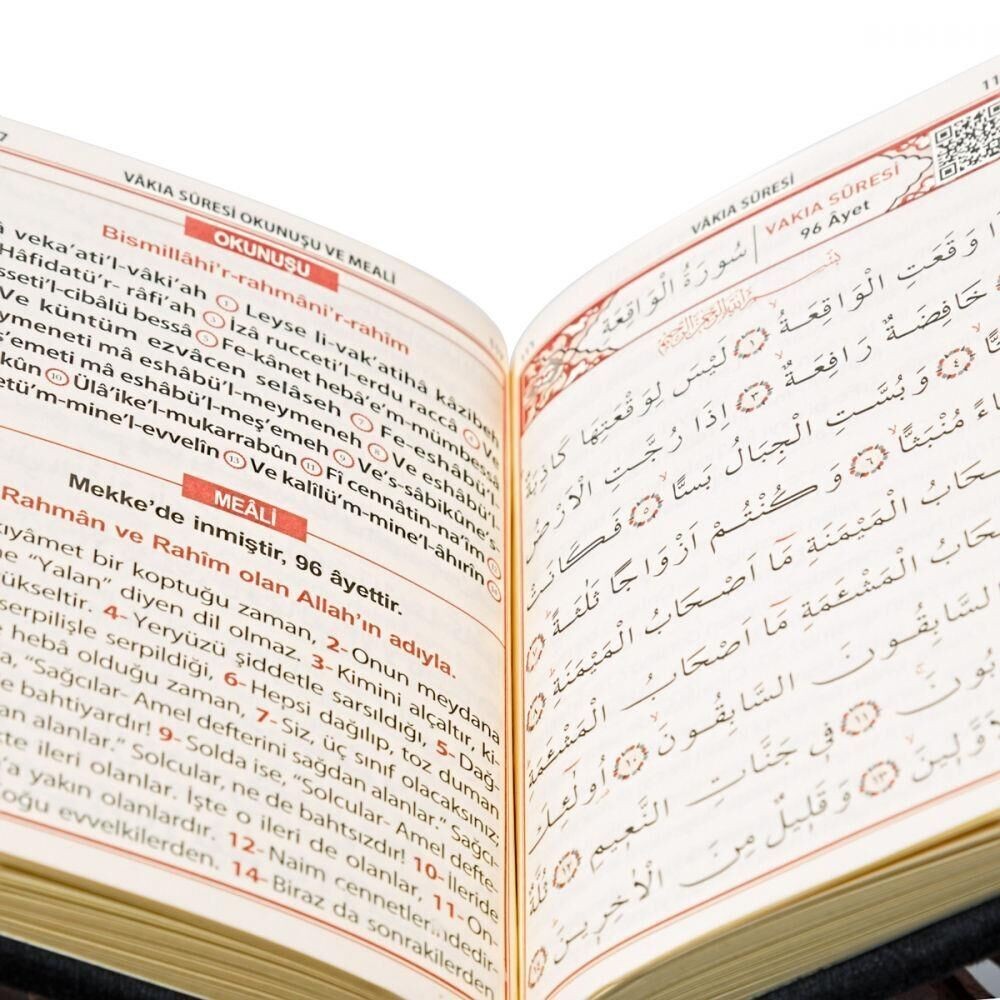 Hediyelik Kadife Yasin Cüzü Çanta Boy, İnci Tesbih, Şal, Tül Keseli Mevlid Paketi-Krem