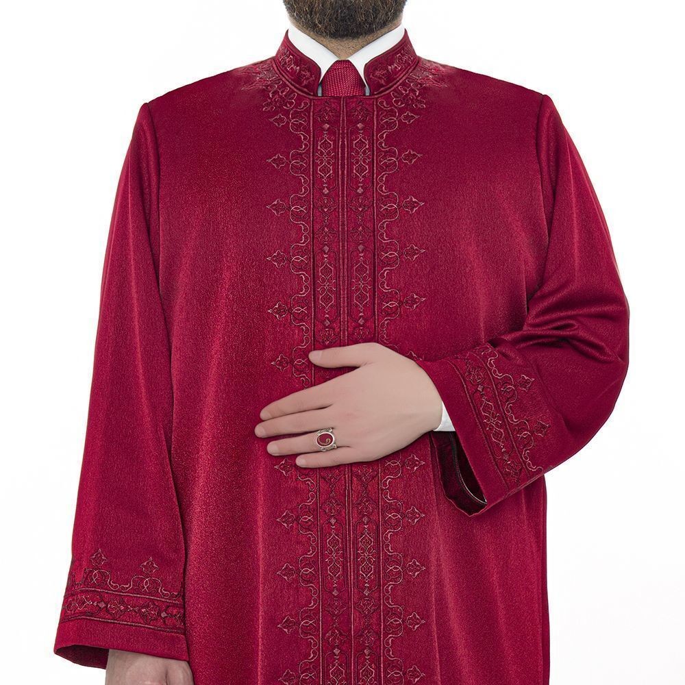 Lüks Taberi İmam Cübbe Bordo