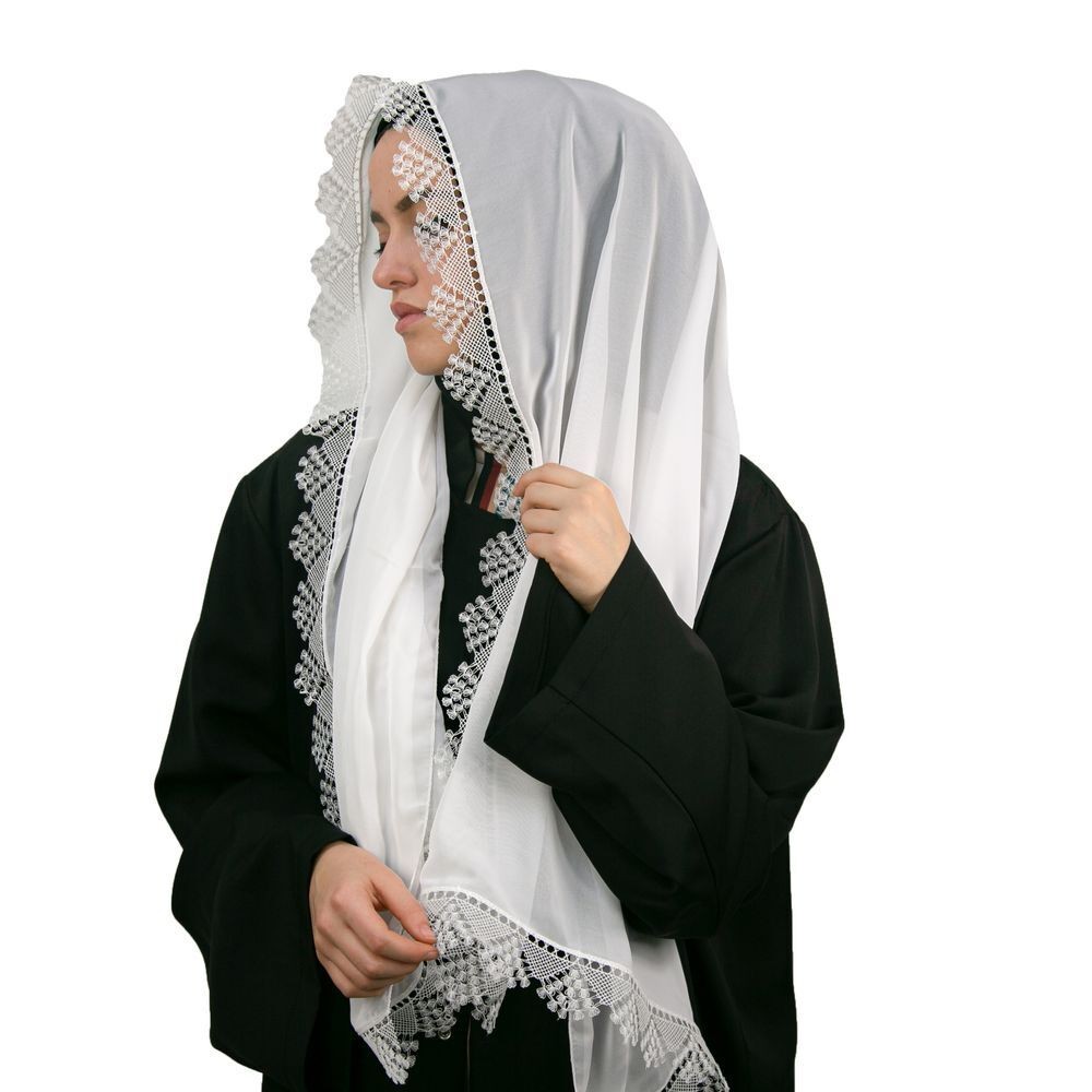 Hediyelik Şal Dantelli, İnci Tesbih, Kalp Pleksi, Kraft Asetat Kutulu (20×10) Set
