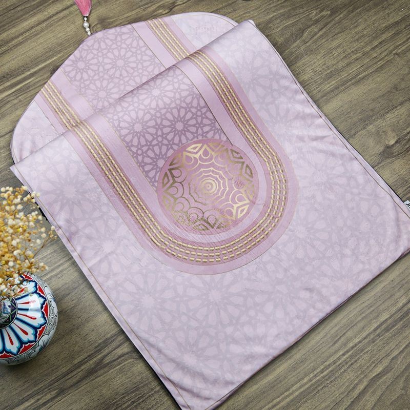 Astarlı Ortadoğu Kadife Seccade Pembe 63×116 cm 268 gr