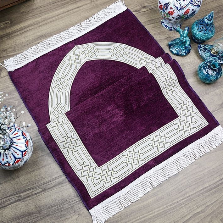 İsme Özel Seccade Payidar Mor 65x115 cm - 320 gr