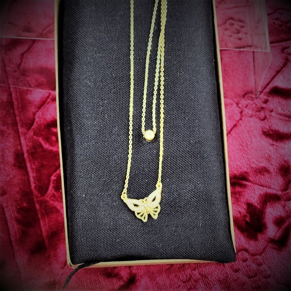 Hediyelik Siyah Şal, Kolye Süslemeli Set