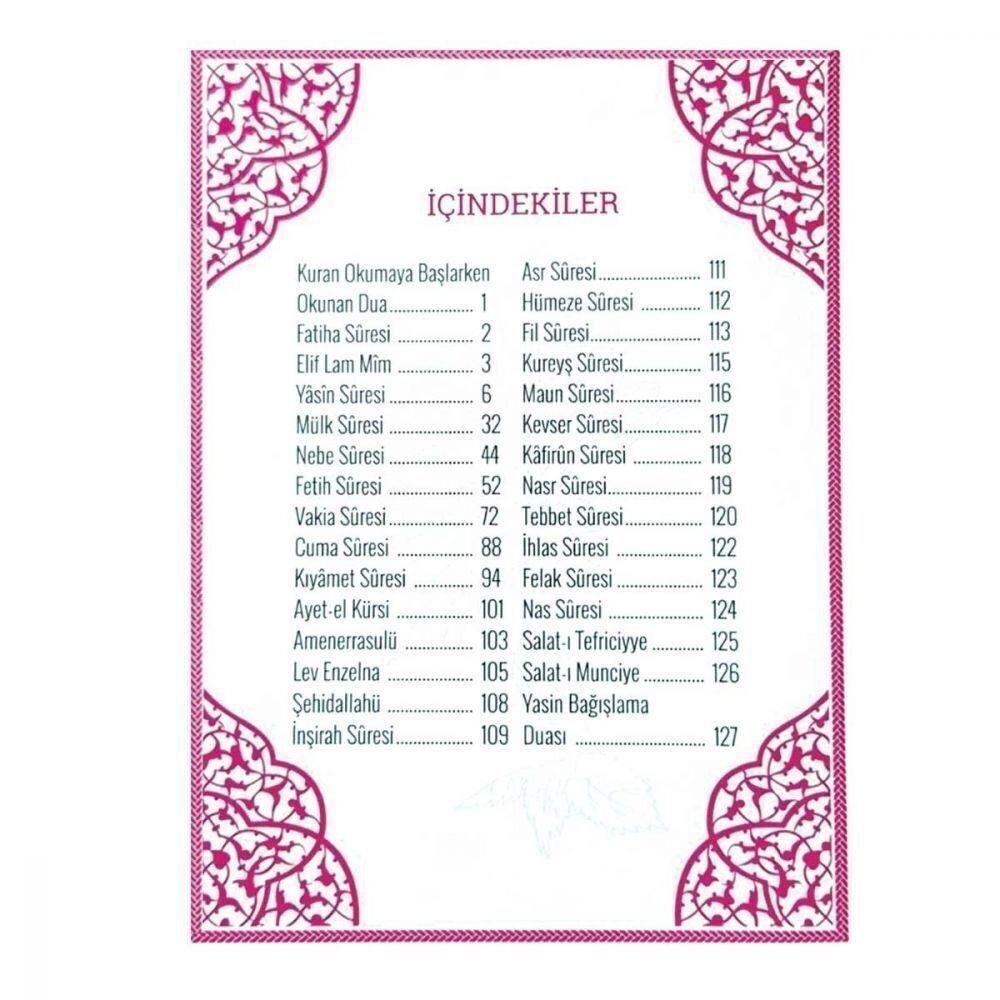 Hediyelik Şantuk Kumaş Çantalı Yasin Kitabı ( 16.5 x 12.5 cm ) Mavi