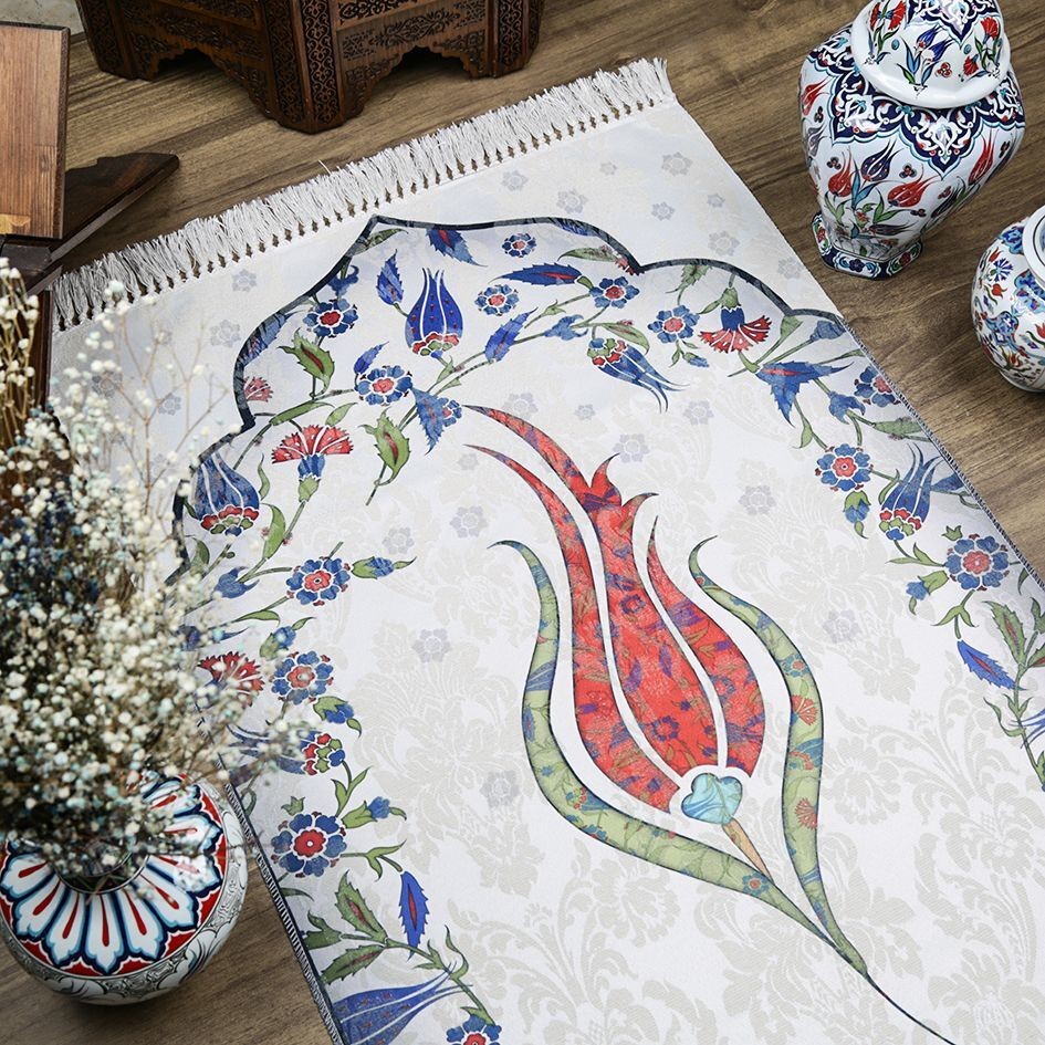 İnce Pamuk Seccade Kırmızı - Lale 70x117 cm - 370 gr