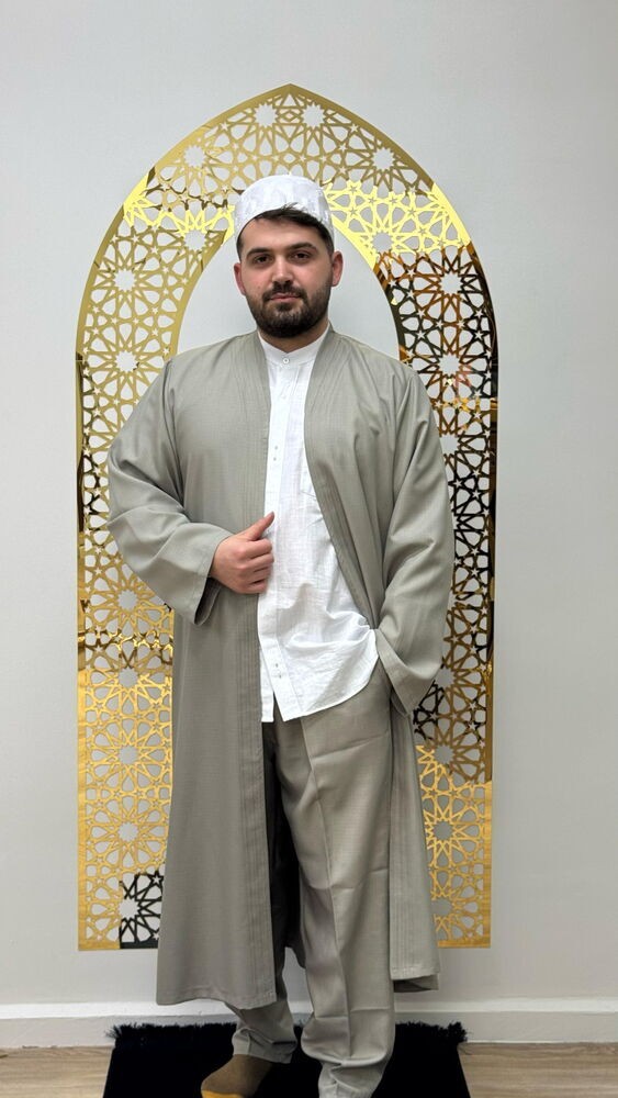 Sufi Cübbe Şalvar Takımı Taş Rengi