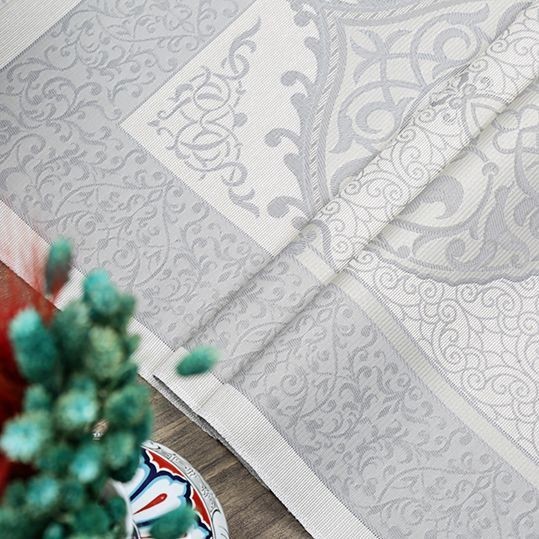 Hediyelik İpek Nur Tafta Seccade Koyu Gri 68x110 cm - 200 gr