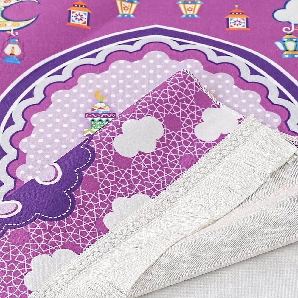 Çocuk Seccadesi Sahra Mor 82×45 cm 110 gr - Tesbih Hediyeli