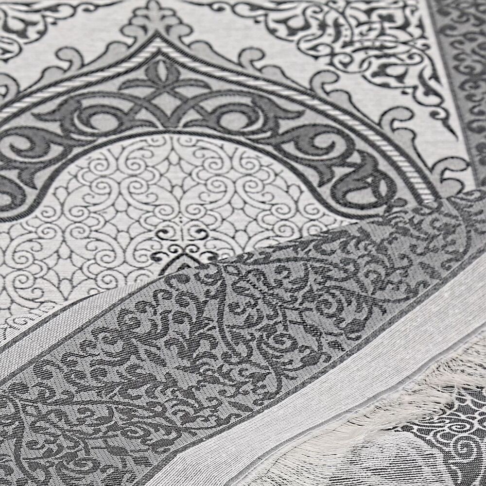 Hediyelik İpek Nur Tafta Seccade Siyah 68x110 cm - 200 gr