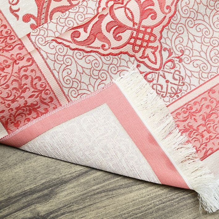 Hediyelik İpek Nur Tafta Seccade Kırmızı 68x110 cm - 200 gr