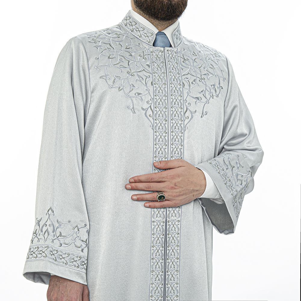Lüks Arafat İmam Cübbesi Gri