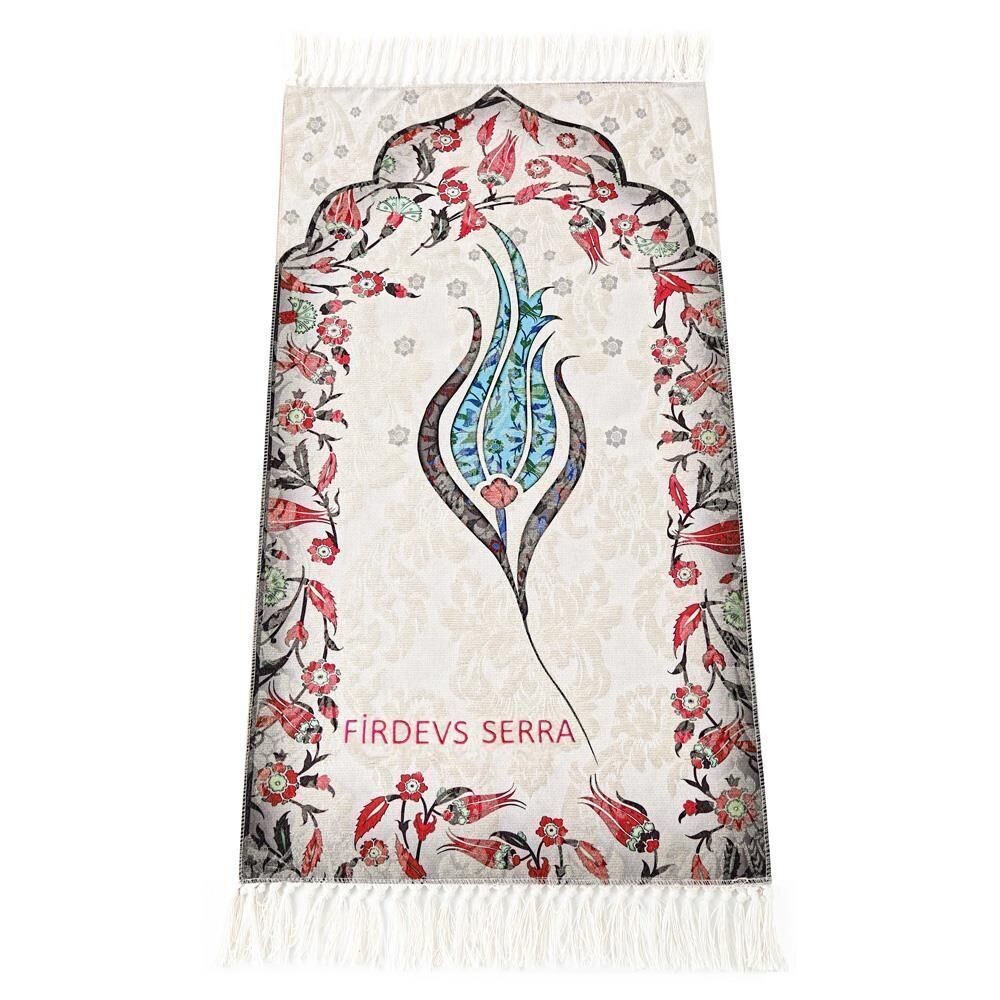 İsme Özel Çocuklar İçin Silindir Kutuda (18x10) Namaz Seti Mavi 34x57 cm - 180 gr