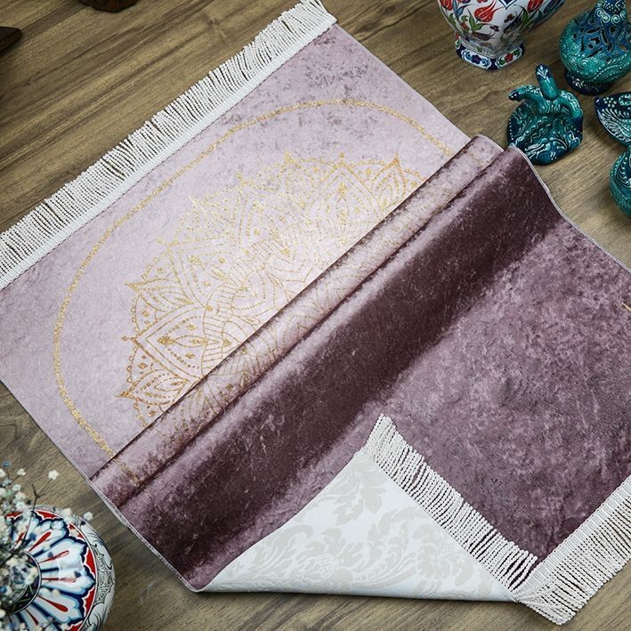 Çeyizlik Seccade Feyruz Gül Kurusu 65x115 cm - 320 gr