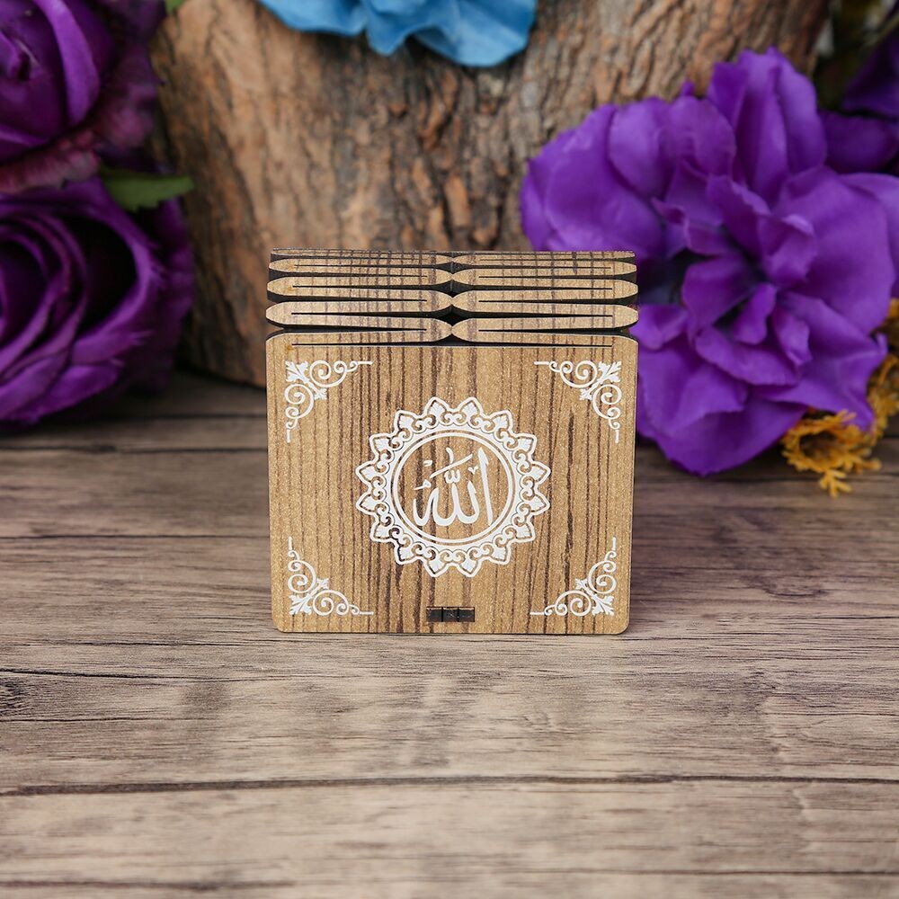 Mini Ahşap Kutu & Mini Kur'an-ı Kerim Siyah (8x7cm)
