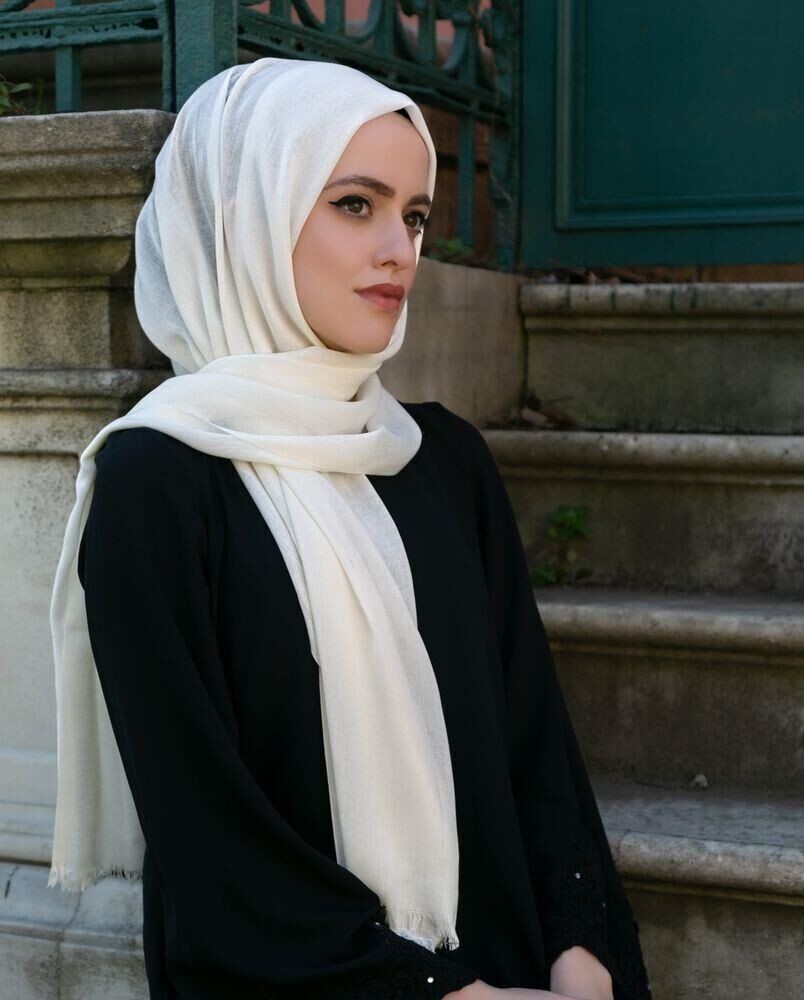 Hediyelik Pamuklu Şal Krem, Kokulu Tesbih Turkuaz, Mini Kur'an-ı Kerimli Set
