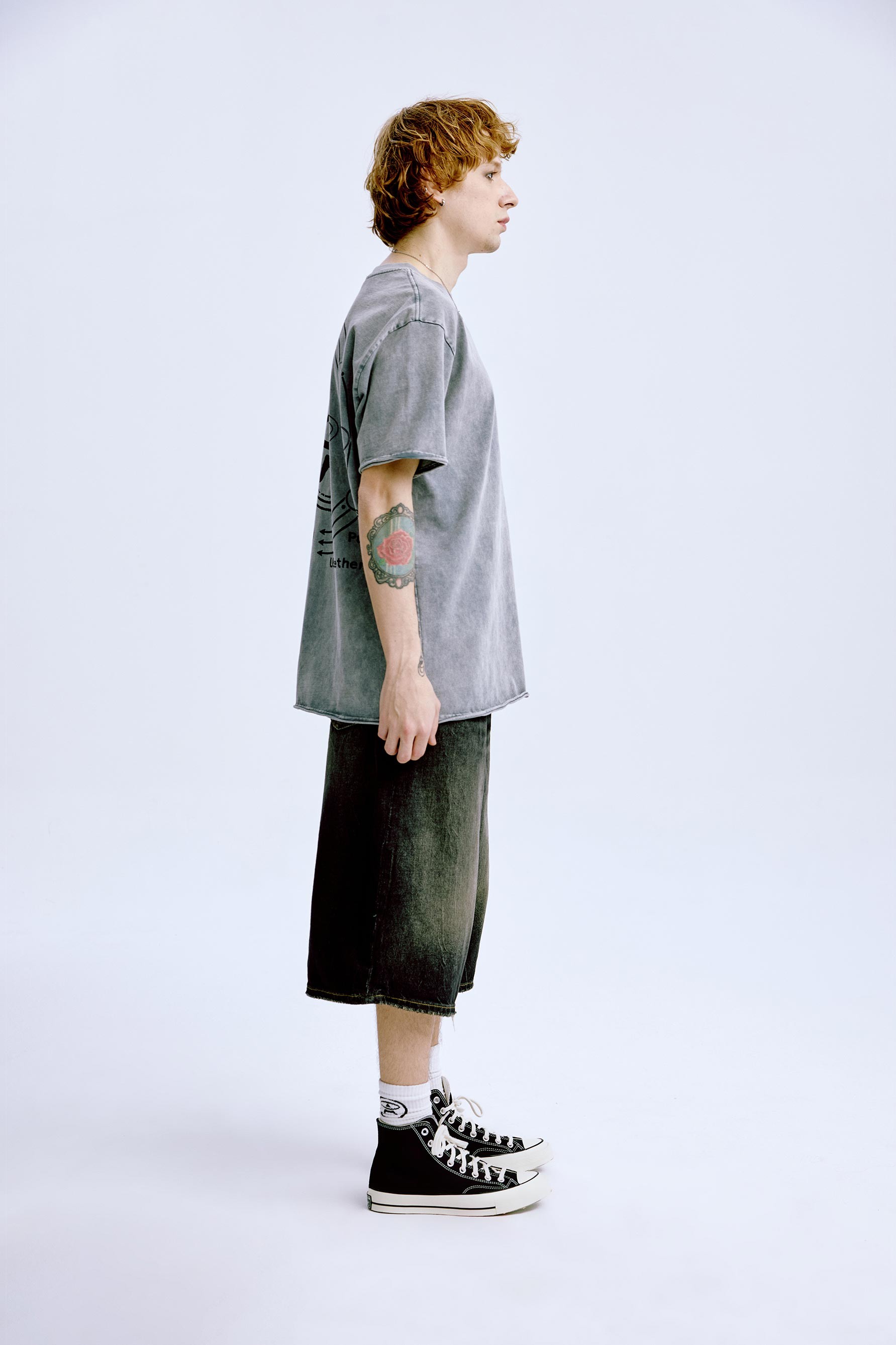 Phase Loop T-Shirt 'Washed  Grey'