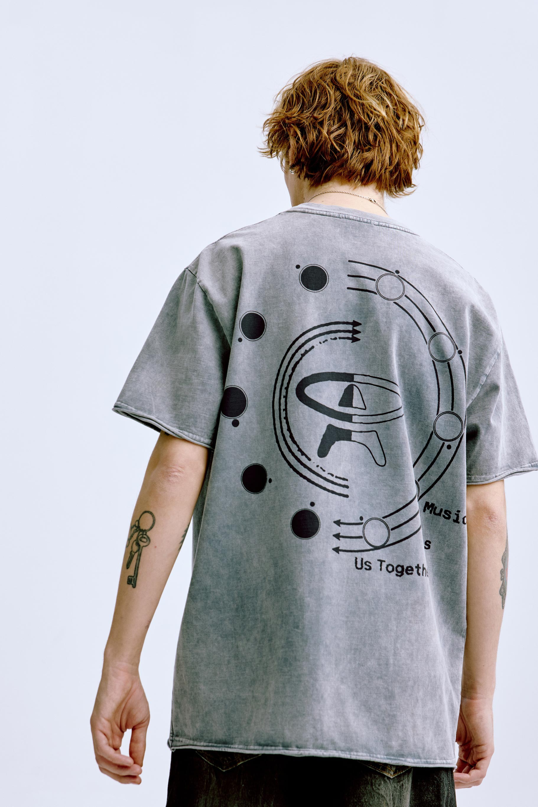 Phase Loop T-Shirt 'Washed  Grey'