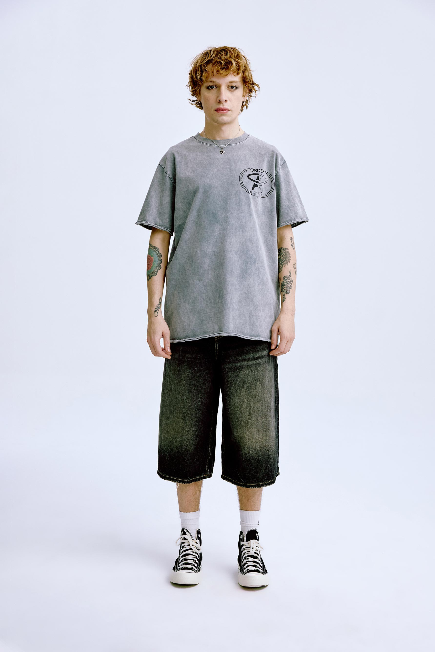 Phase Loop T-Shirt 'Washed  Grey'