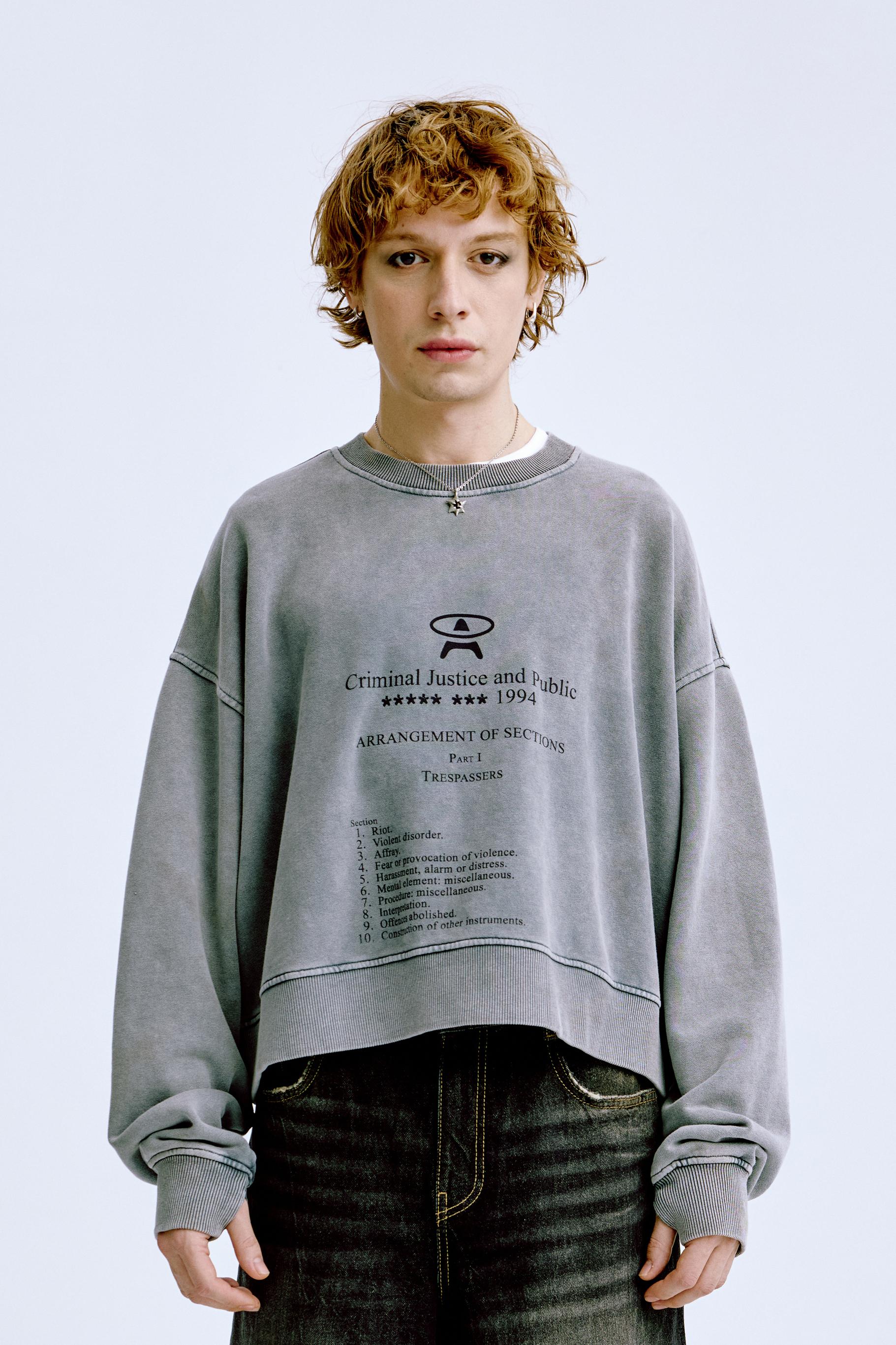 Constitution Crewneck 'Washed Grey'