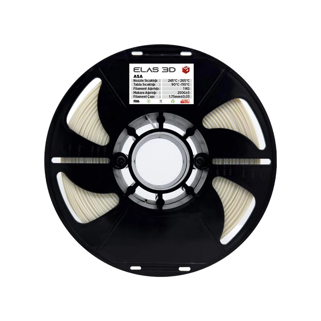 Elas 1.75mm ASA Filament 1kg - Naturel
