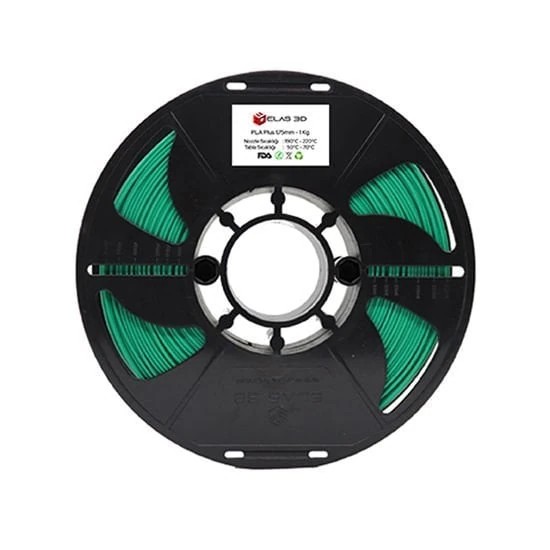 Elas 1.75mm PLA Plus Filament 1kg - Yeşil