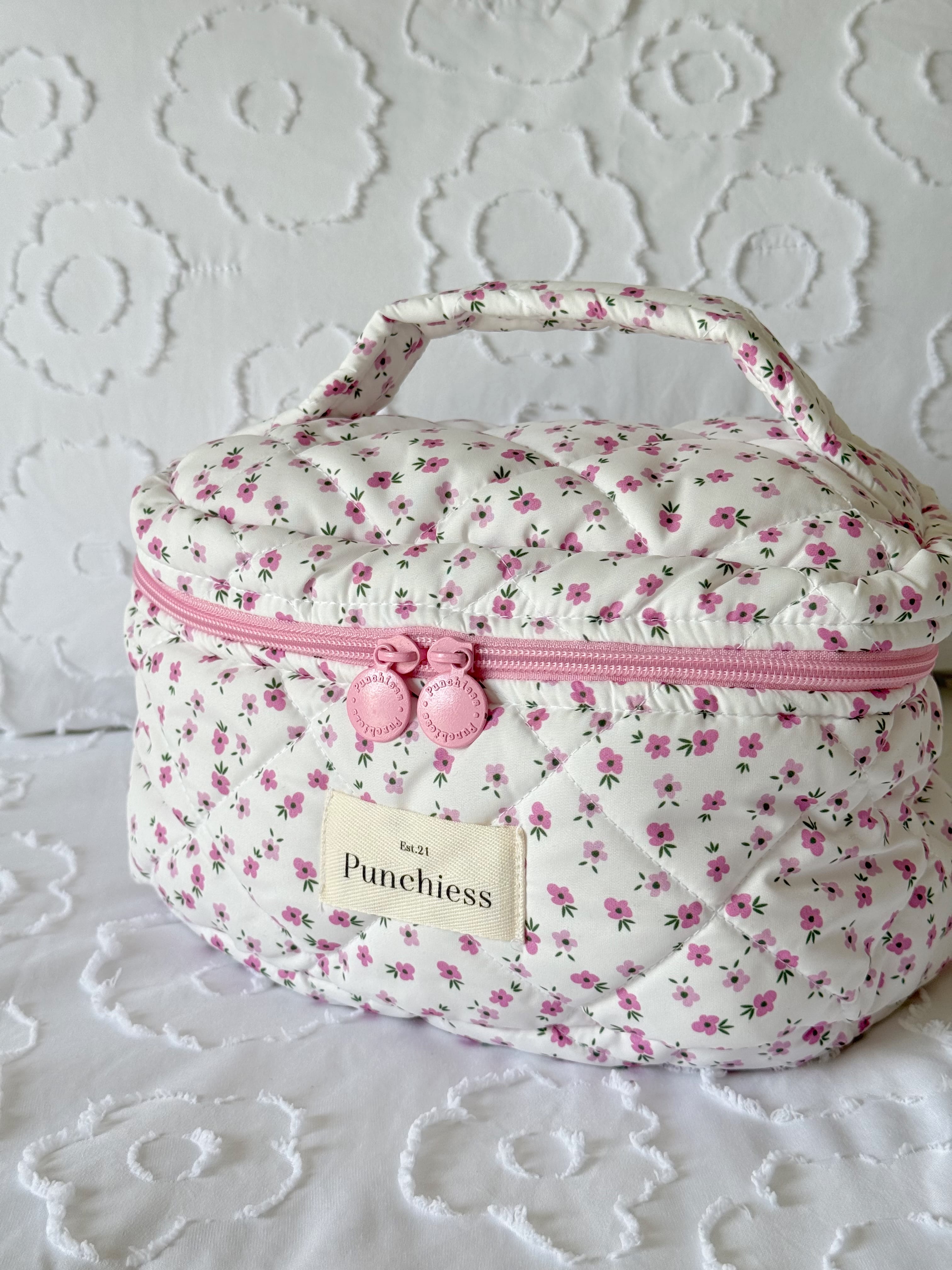 Pink Ditsy Vanity Case