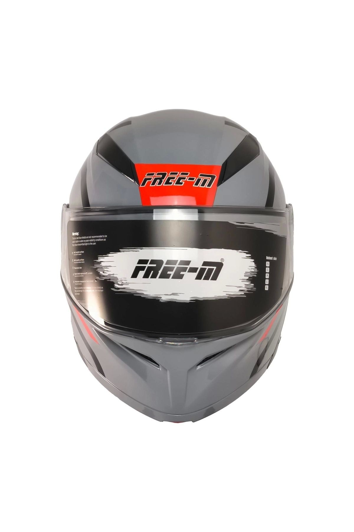965 Upset Nardo Gri-siyah Çene Açılır Kask