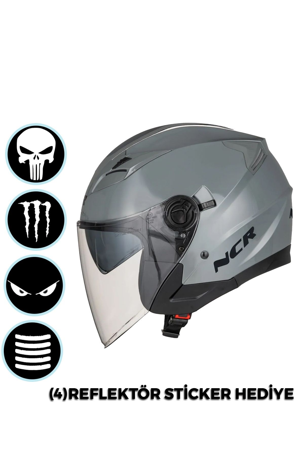 Jet Çenesiz Nardo Gri Kask (ECE BELGELİ)
