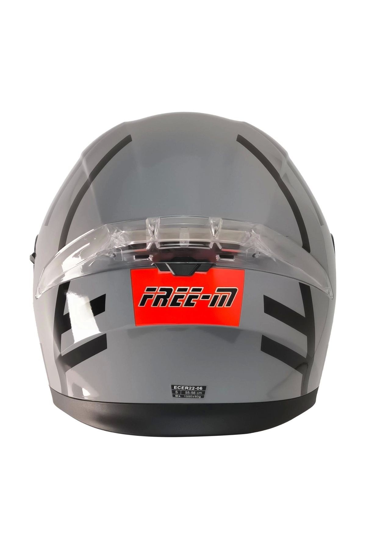 965 Upset Nardo Gri-siyah Çene Açılır Kask
