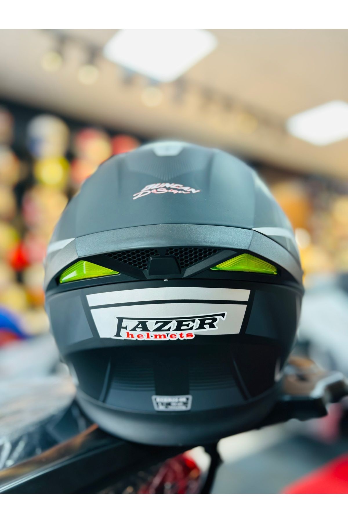 FAZER MAT BLACK GRAY ÇENE AÇILIR GÜNEŞ VİZÖRLÜ MOTOSİKLET KASKI