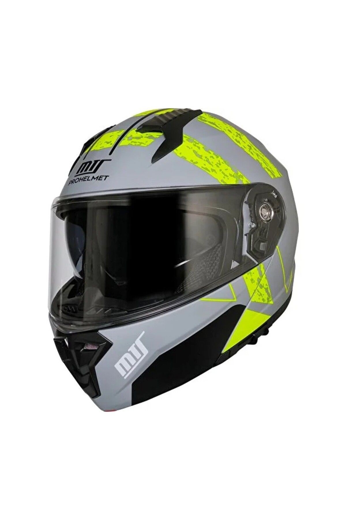 M 966 V2 Çene Açılır Kask Neon Gözlüklü