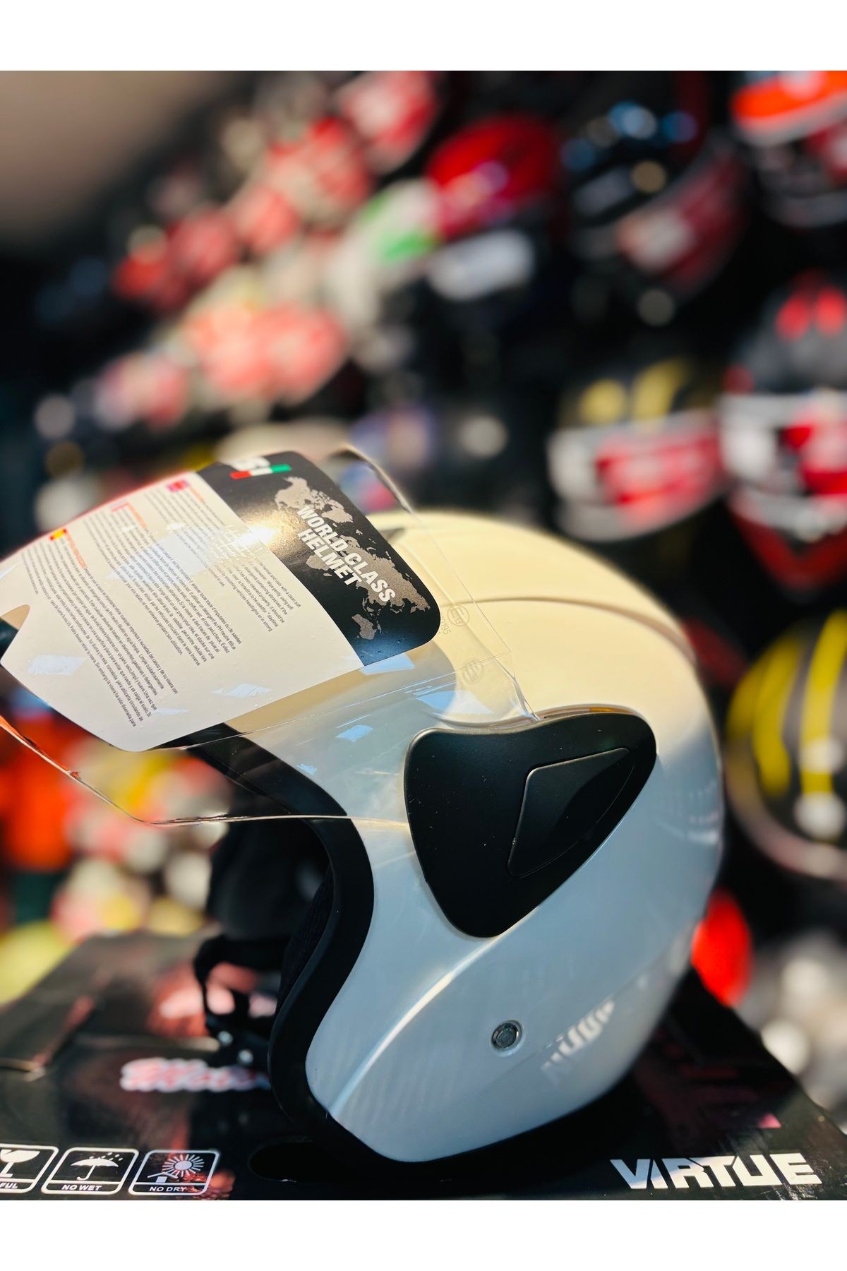 HELMETS 733 YARIM AÇIK MOTOSİKLET KASKI (BEYAZ)