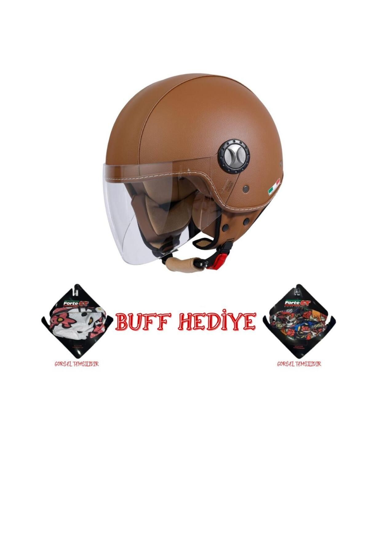 Kask Yarım 701 Deri Kahve