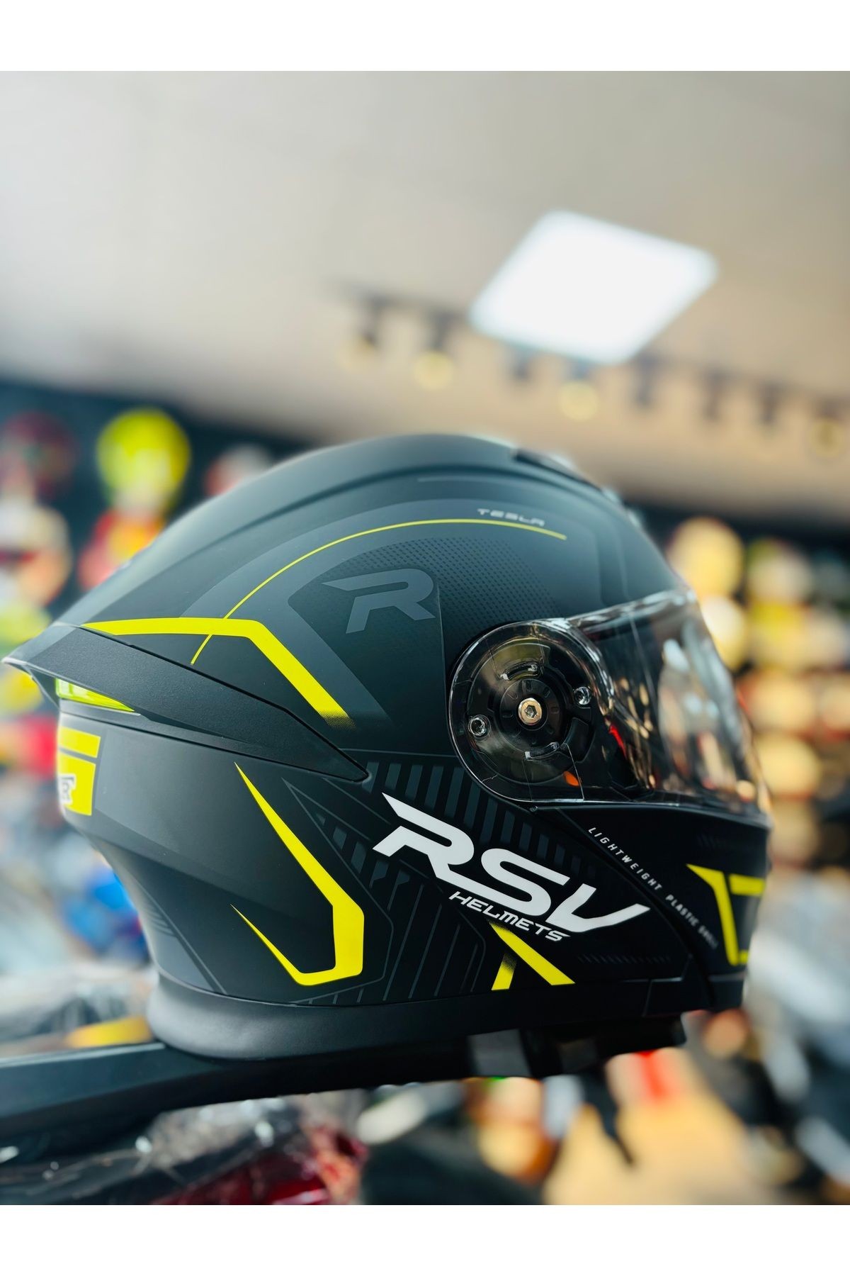 FAZER MATT BLACK GREY YELLOW ÇENE AÇILIR GÜNEŞ VİZÖRLÜ MOTOSİKLET KASKI