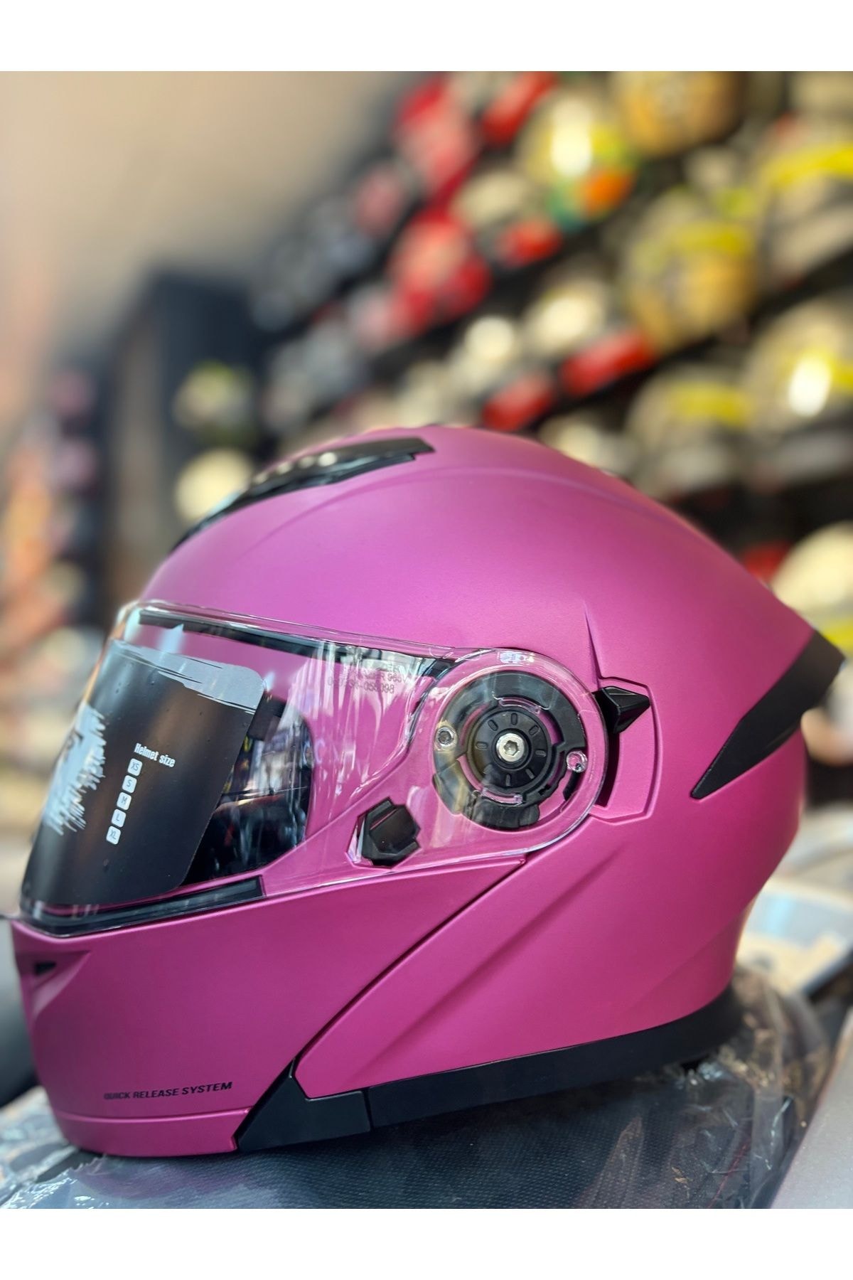 FAZER MAT FUCHSIA ÇENE AÇILIR GÜNEŞ VİZÖRLÜ MOTOSİKLET KASKI