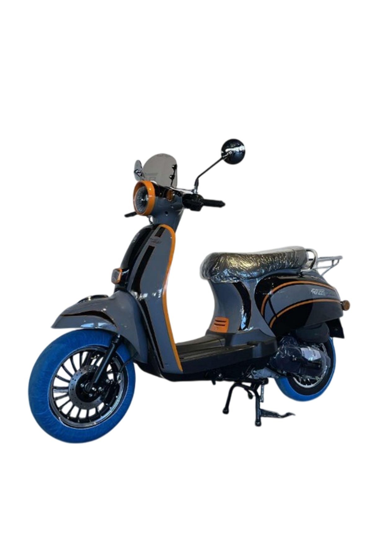 Turtle 50 Benzinli Scooter - Gri/Siyah