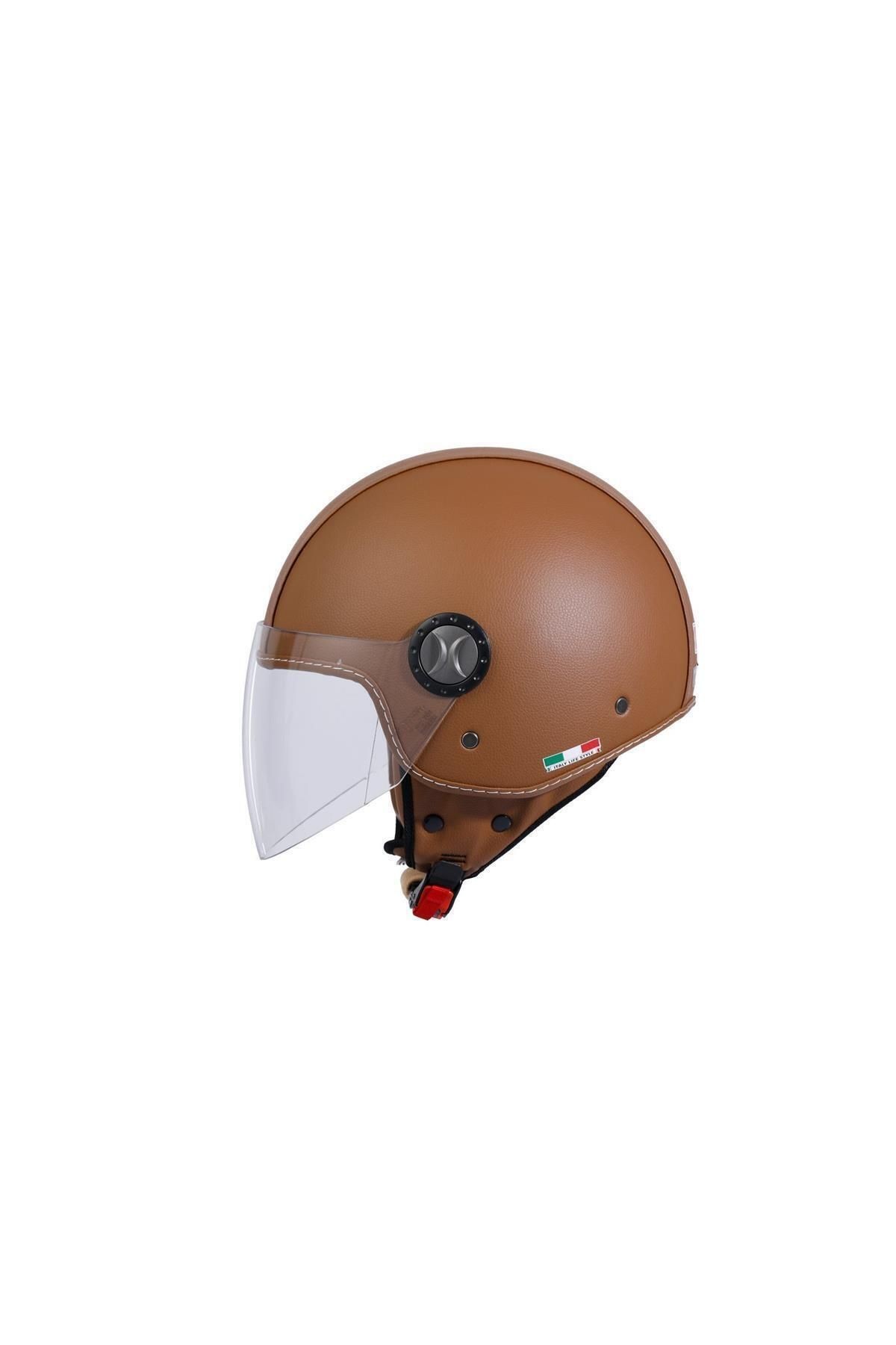 Kask Yarım 701 Deri Kahve
