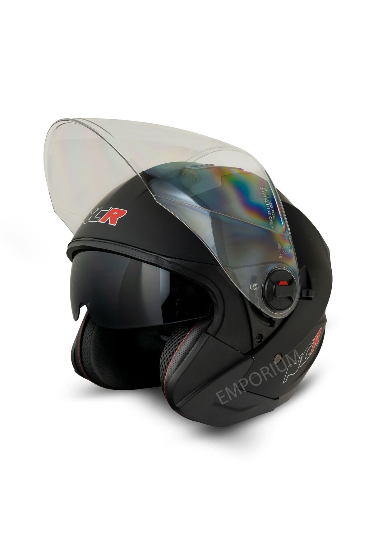 Unisex Güneş Vizörlü Çenesiz Mat Siyah Kask