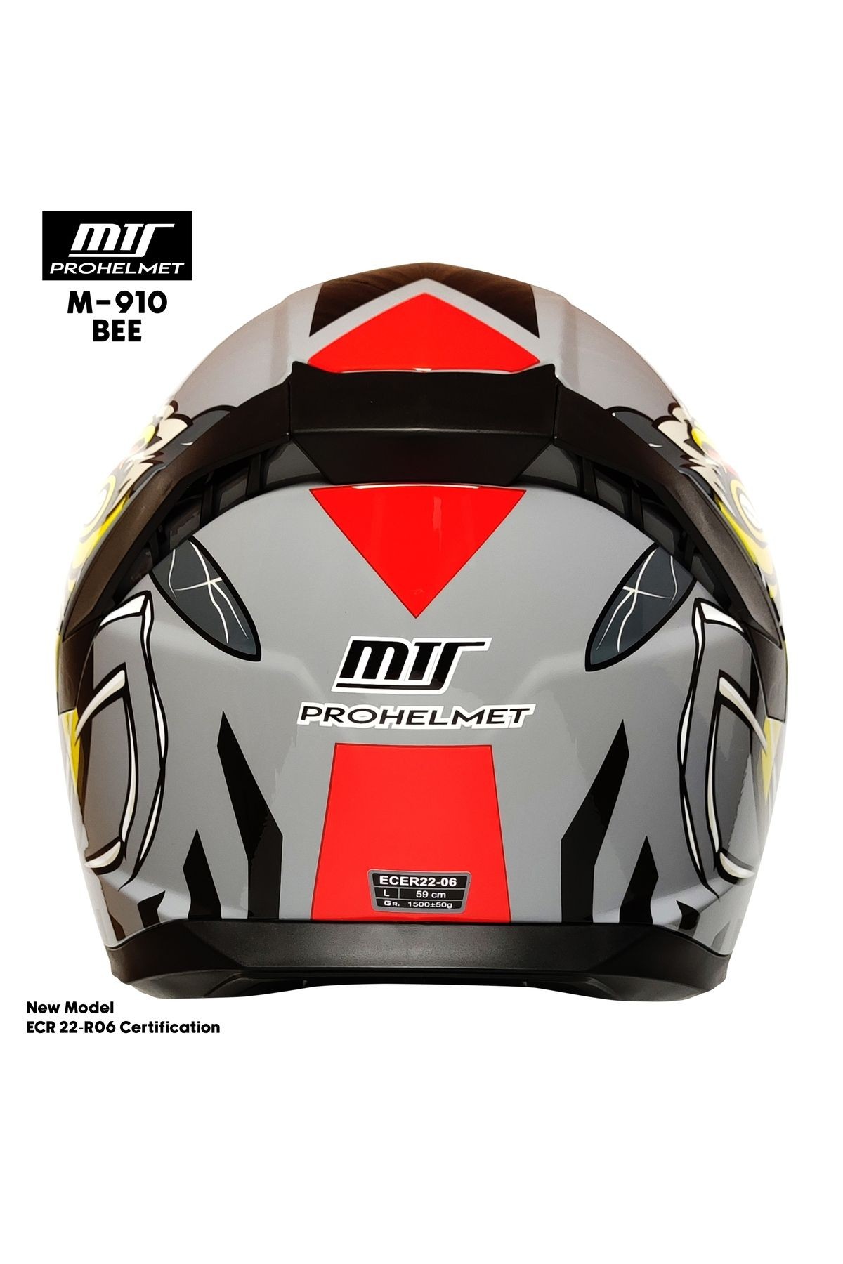 M-910 Bee Güneş Vizörlü Kask (KIRMIZI CAMLI)