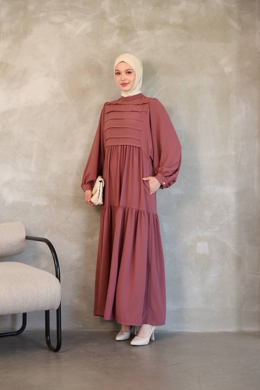 LF2002 Göğüs Kırıklı Elbise