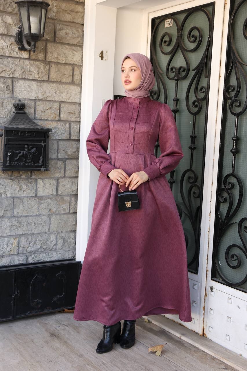 LF5004 Arwen Kumaş Tesettür Elbise – 2026 Yeni Sezonun Zarif ve Modern Seçimi