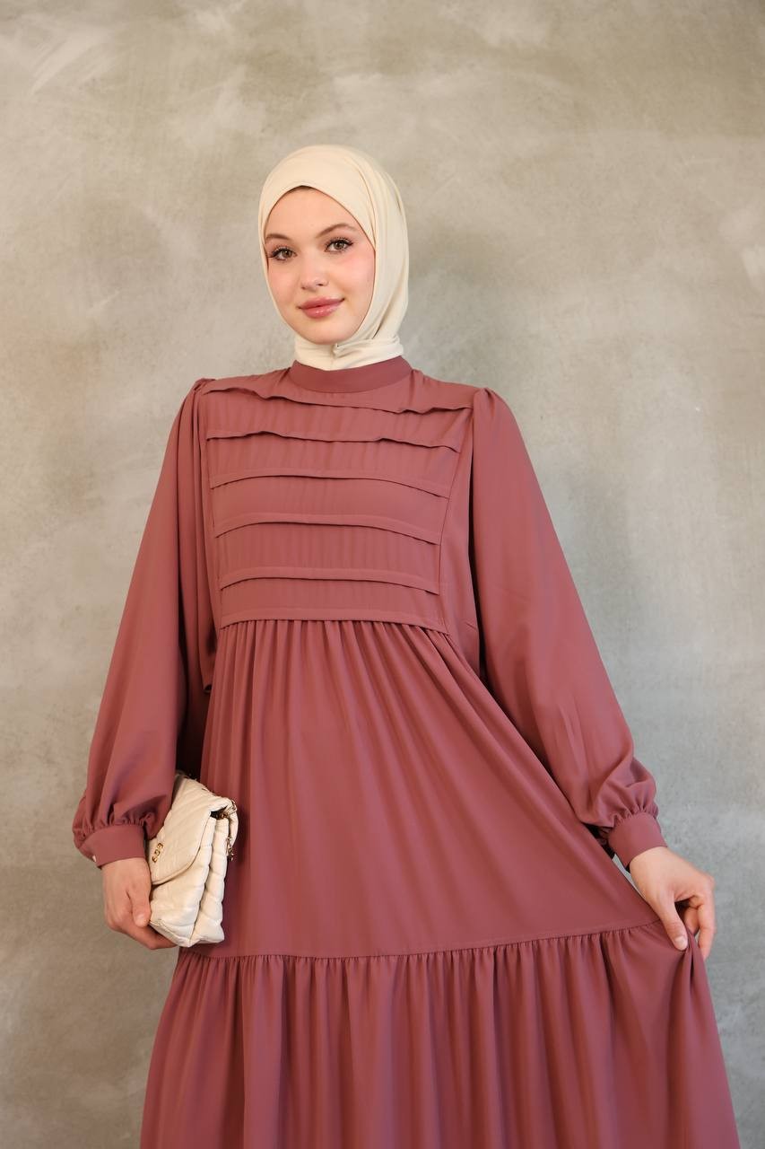 LF2002 Göğüs Kırıklı Elbise