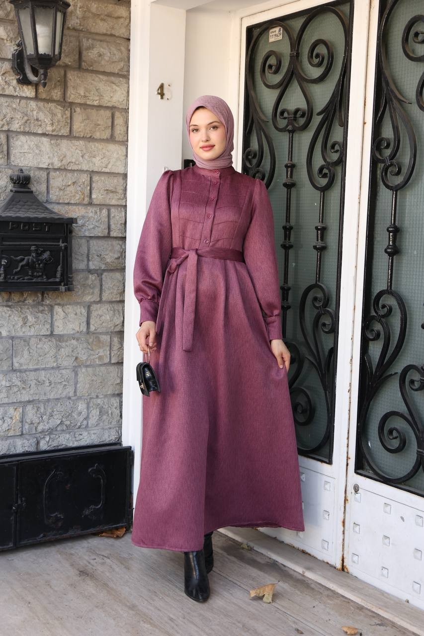 LF5004 Arwen Kumaş Tesettür Elbise – 2026 Yeni Sezonun Zarif ve Modern Seçimi
