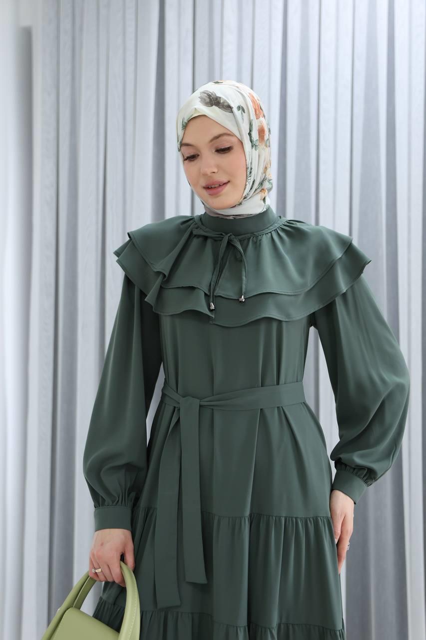 LF2001 Ruffled Collar Dress