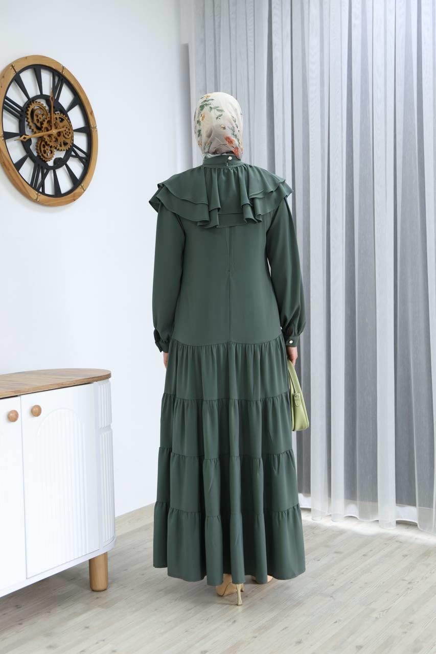 LF2001 Ruffled Collar Dress