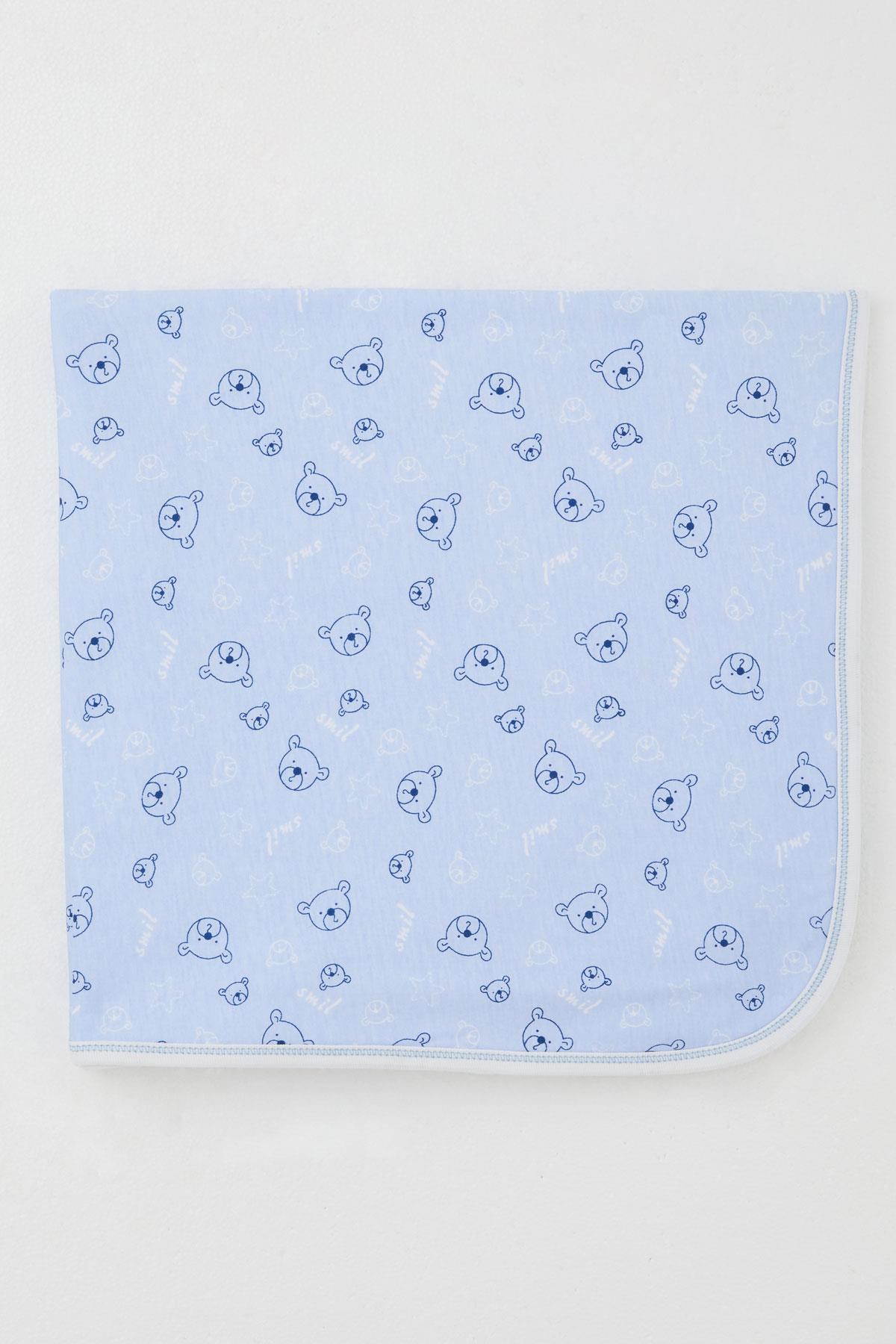 JW1001 Joywiky Baby Girl 100% Cotton Hospital Release Set of 8 Rainbow Tale Flower Patterned White (0-3 Months)Joywiky Newborn Baby Blanket with Cute Teddy Bear Figure and Star Pattern, Blue (80 X 90 cm)