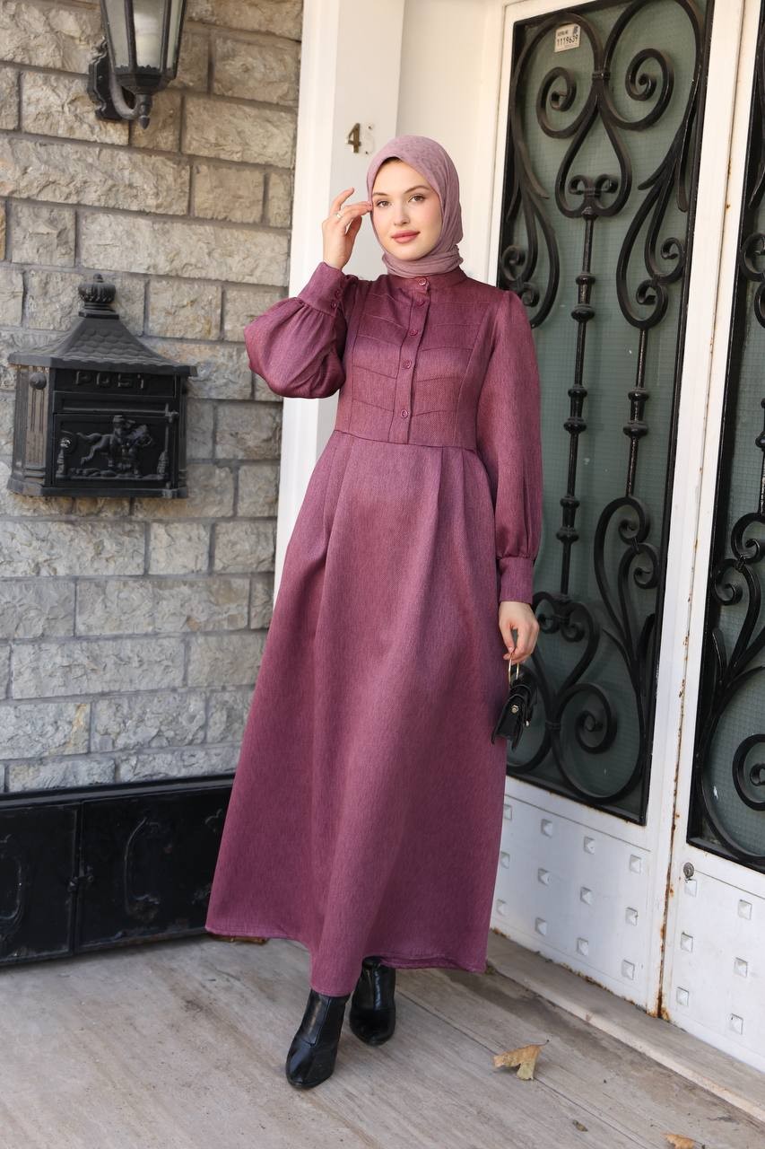LF5004 Arwen Kumaş Tesettür Elbise – 2026 Yeni Sezonun Zarif ve Modern Seçimi